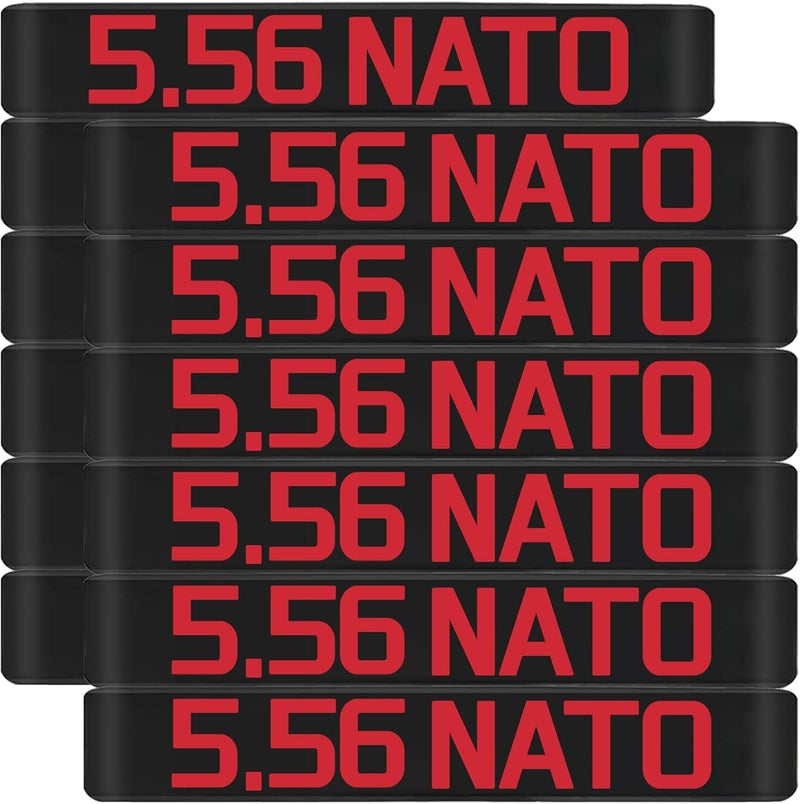Magsaddle 12 Pack Magazine Marking Bands with Large Lettering, Ammo Caliber Label Identification Marker (Choose Your Caliber) - Image 1